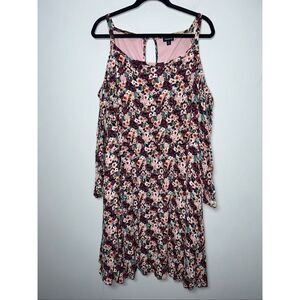 Torrid cold shoulder floral dress size 3